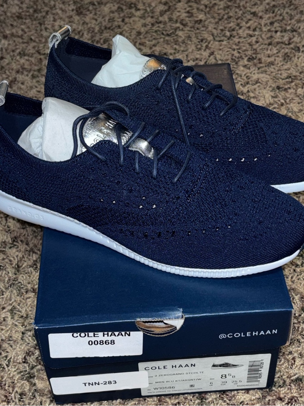 Cole Haan Women's 2 ZEROGRAND Stitchlite Marine Blue Size US 8.5 B NEW W10586